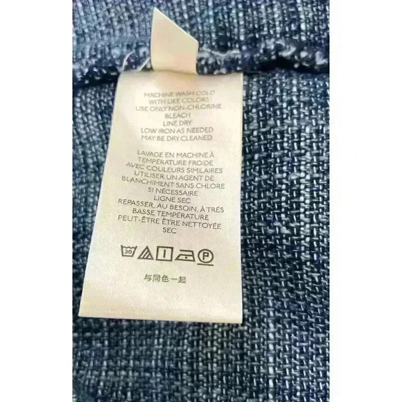 Anthropologie Women's Blue Blazer Size M Textured Single Button Jacket - Picture 6 of 6